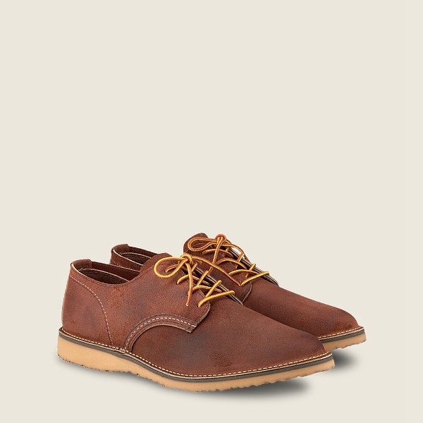 Mens Red Wing Weekender - Muleskinner Leather - Oxford Brown - GDW576493